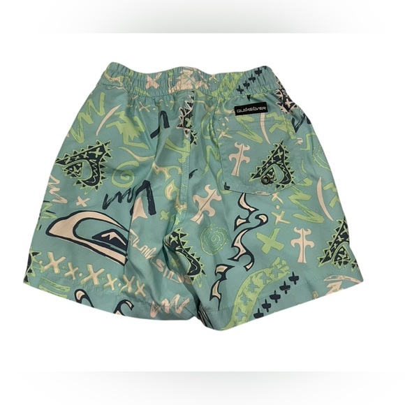 NWT Quiksilver Boys Next Gen Volley Shorts in Green in size 5 - Picture 2 of 5